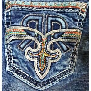 Women's Medium Wash Easy Boot Rock Revival Jeans "Bensey" Tag Size 32 Inseam 31"